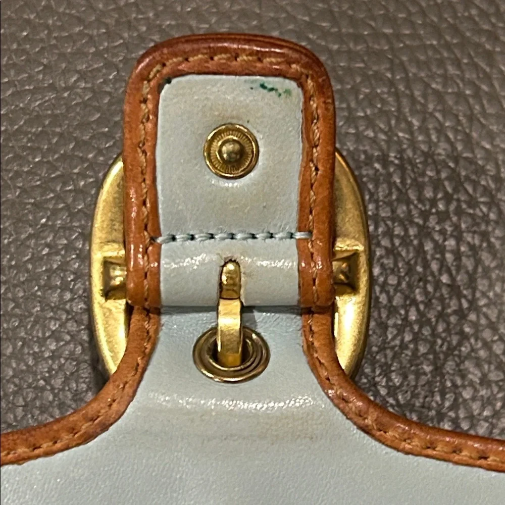 Vintage Coach Continental Brown and Tan Women's Leather and canvas Wallet - Picture 10 of 14